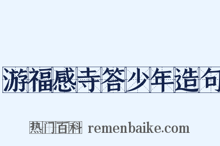 游福感寺答少年造句是什么意思的图片